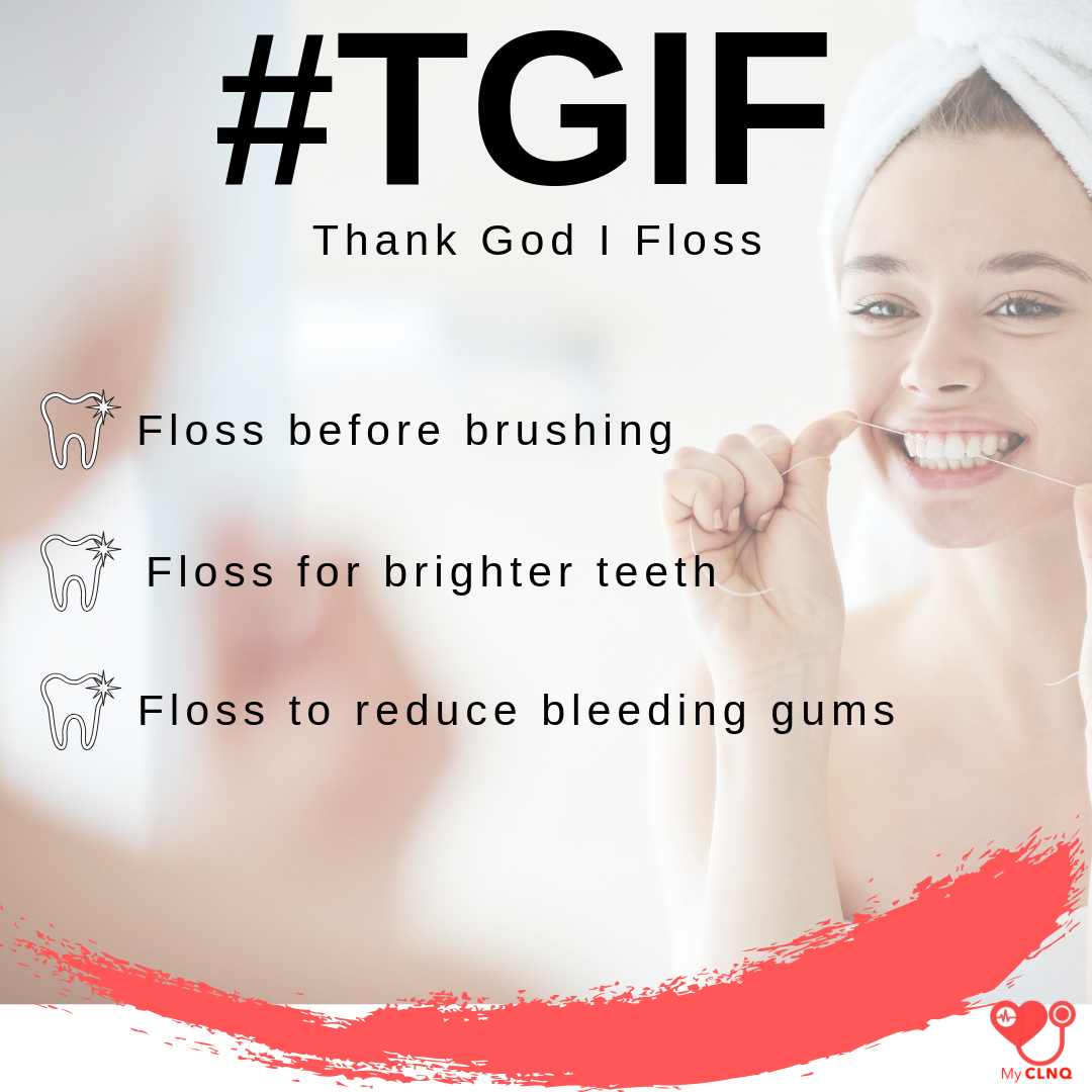 Flossing Teeth Study Technique & Benefits of keeping a healthy white