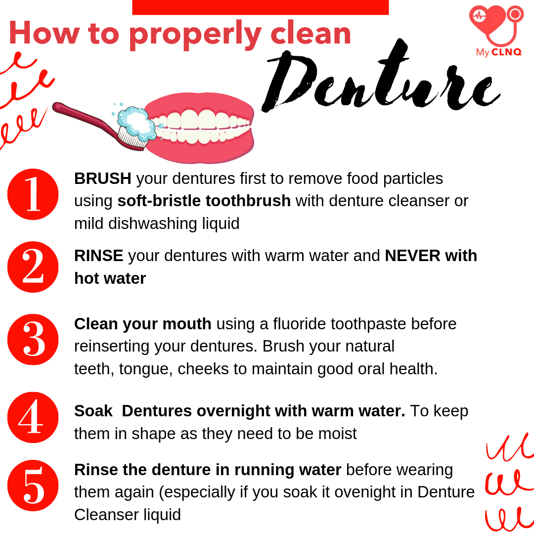 Oral Hygiene For Denture Wearers Steps To Clean Your Denture
