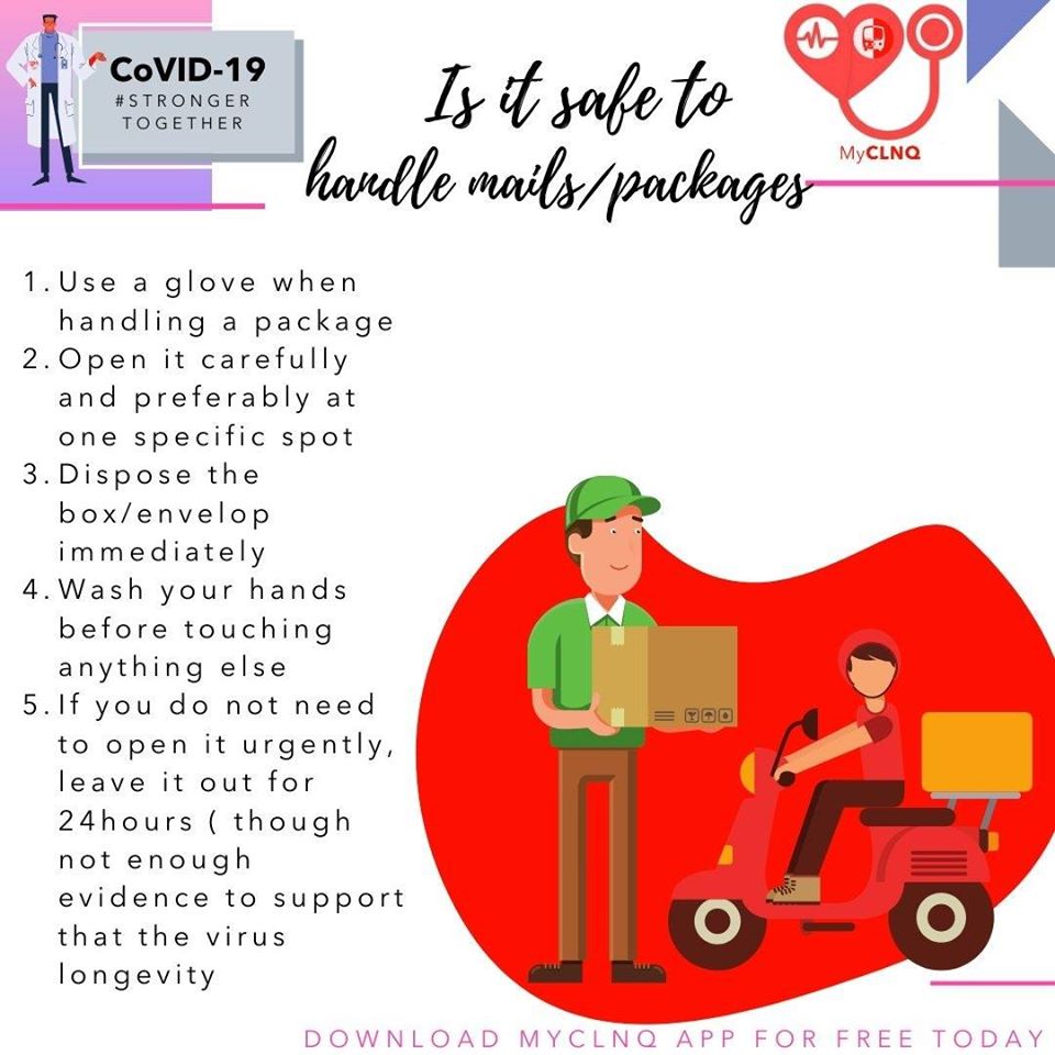 IS IT SAFE TO HANDLE MAILS AND PACKAGE DURING COVID19? CAN IT BE SPREAD